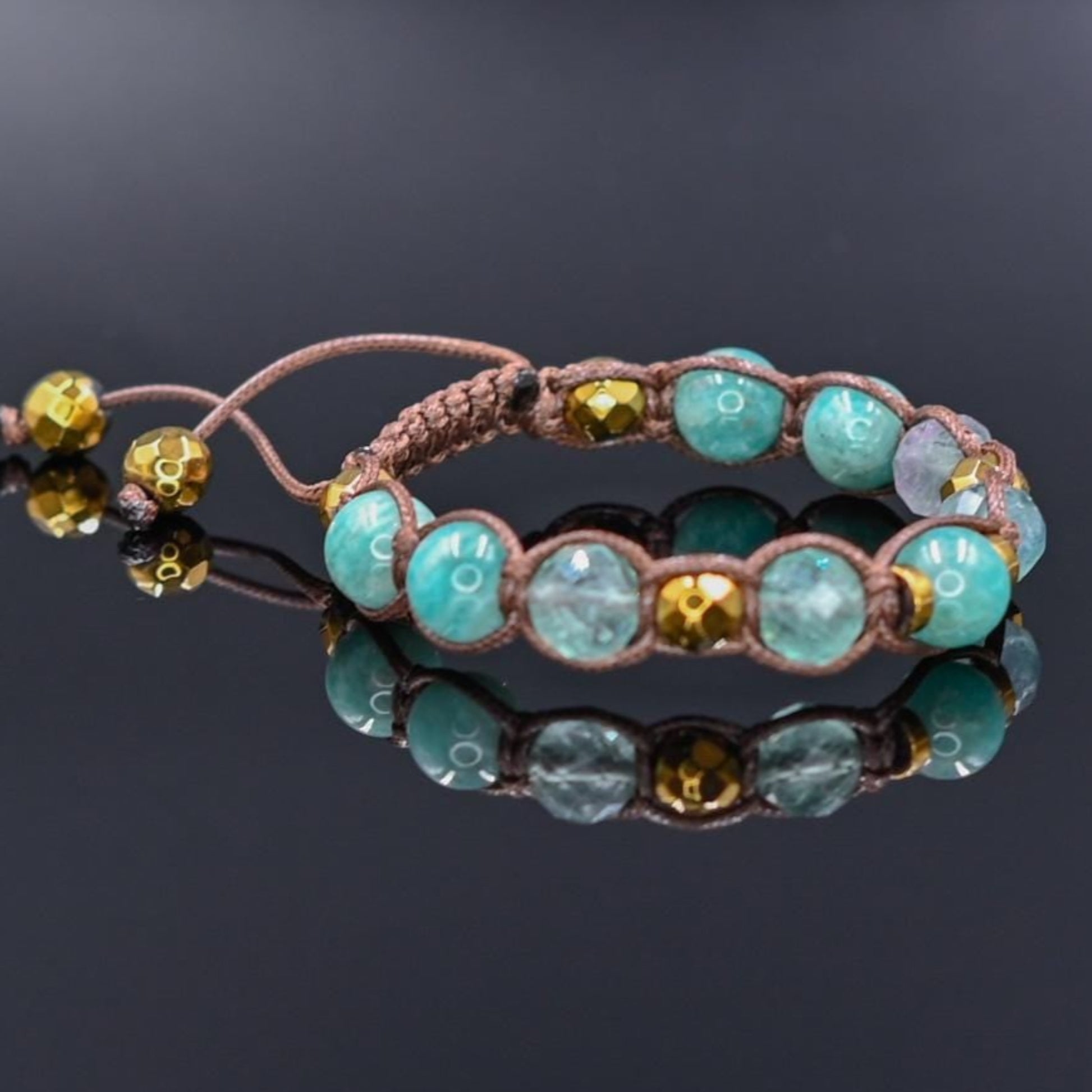 Gemstone Amazonite Fluorite Hematite Braided Bracelet, Mother's Day Gift, Women's Adjustable Bracelet, Gift for Her, Crystal Bracelet - Shamballa Bracelet - Birthstone Bracelet - Gemstone Bracelet Men - Chakra Bracelet - Macrame Bracelet - Healing Bracelet - Valinde - Shamballa Bracelet - Birthstone Bracelet - Gemstone Bracelet Men - Chakra Bracelet - Macrame Bracelet - Healing Bracelet - Valinde

