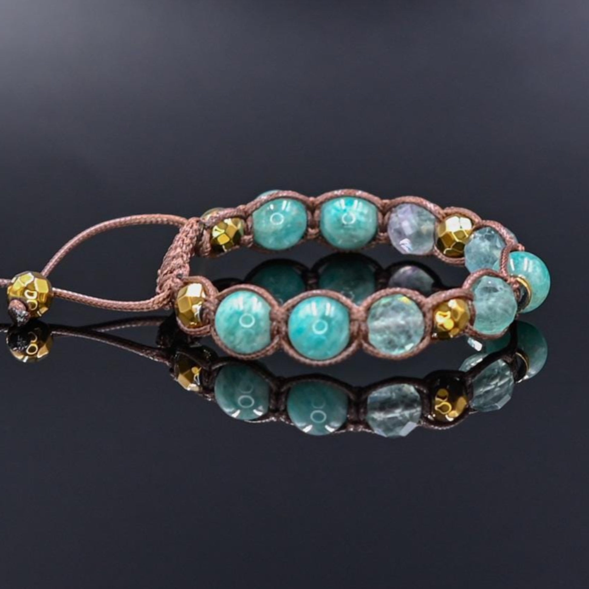 Gemstone Amazonite Fluorite Hematite Braided Bracelet, Mother's Day Gift, Women's Adjustable Bracelet, Gift for Her, Crystal Bracelet - Shamballa Bracelet - Birthstone Bracelet - Gemstone Bracelet Men - Chakra Bracelet - Macrame Bracelet - Healing Bracelet - Valinde - Shamballa Bracelet - Birthstone Bracelet - Gemstone Bracelet Men - Chakra Bracelet - Macrame Bracelet - Healing Bracelet - Valinde
