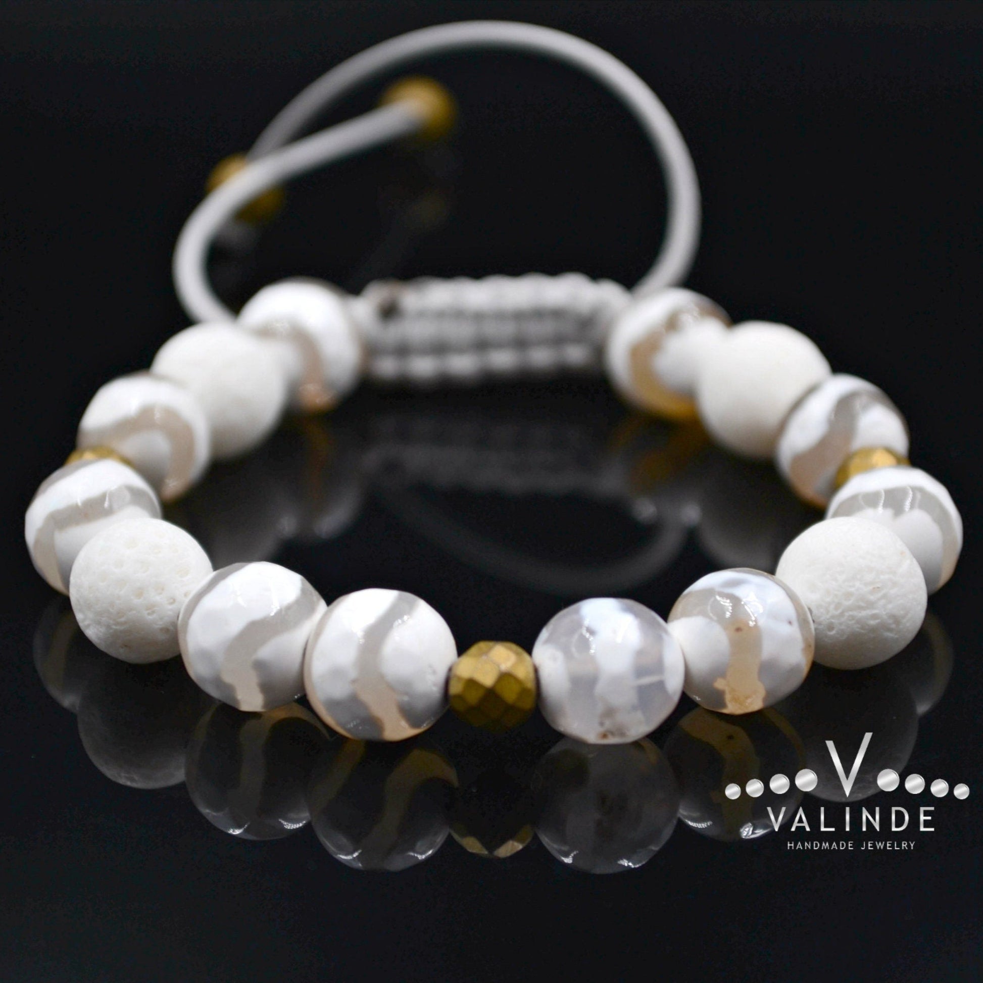 White Coral Beaded Bracelet Women's Agate Bracelet Macrame Bracelet Gift for Woman Everyday Bracelet Crystal Bracelet Hematite Bracelet- Shamballa Bracelet - Birthstone Bracelet - Gemstone Bracelet Men - Chakra Bracelet - Macrame Bracelet - Healing Bracelet - Valinde - Shamballa Bracelet - Birthstone Bracelet - Gemstone Bracelet Men - Chakra Bracelet - Macrame Bracelet - Healing Bracelet - Valinde