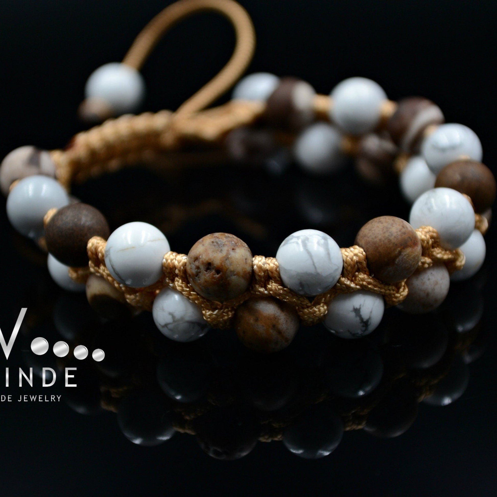 Women's Double Row Bracelet / Howlite Bracelet / Jasper Bracelet / Macrame Bracelet / Woman Bracelet / Gift for Women / Adjustable Bracelet - Shamballa Bracelet - Birthstone Bracelet - Gemstone Bracelet Men - Chakra Bracelet - Macrame Bracelet - Healing Bracelet - Valinde - Shamballa Bracelet - Birthstone Bracelet - Gemstone Bracelet Men - Chakra Bracelet - Macrame Bracelet - Healing Bracelet - Valinde