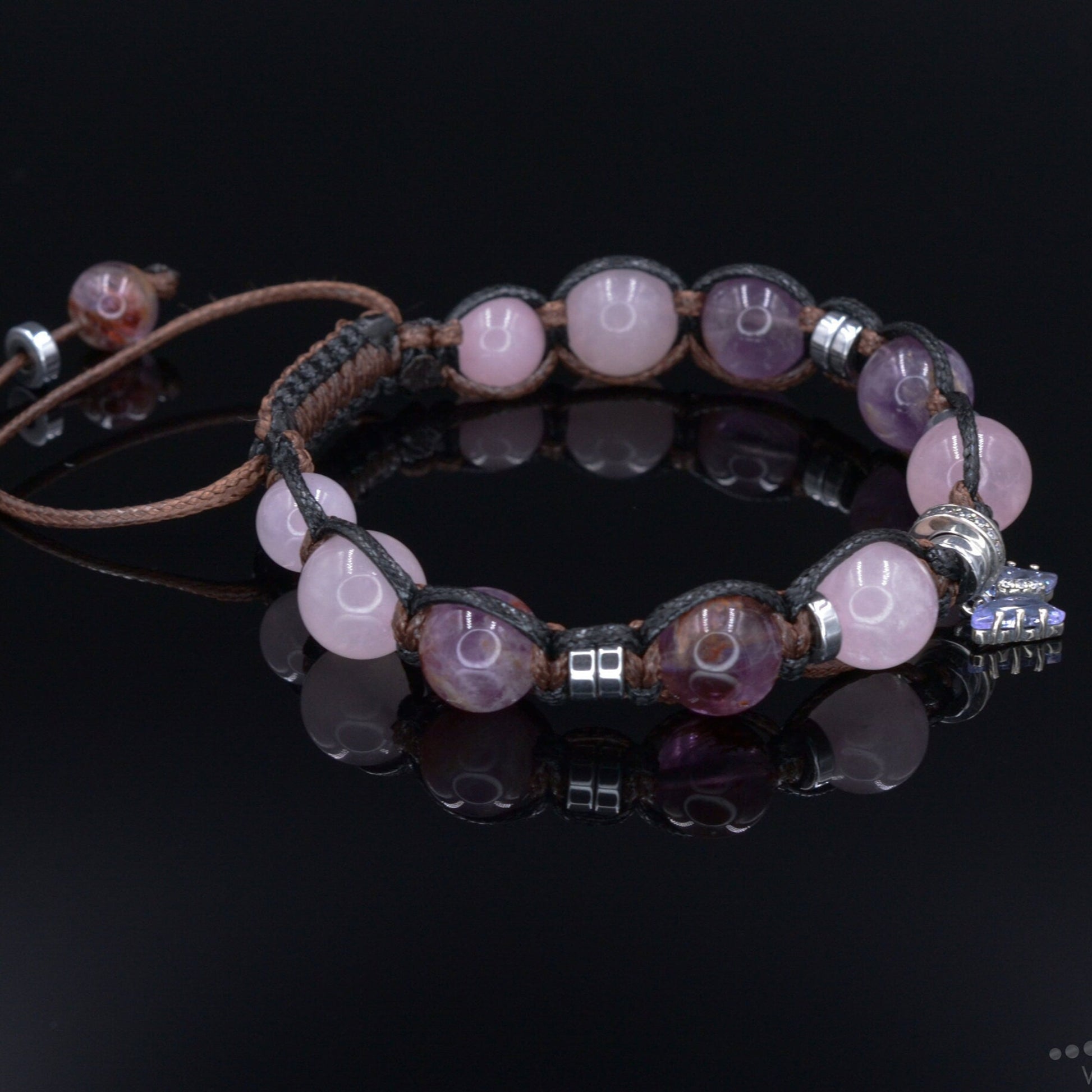 Butterfly Silver Charm Bracelet - Women's Crystal Beaded Bracelet - Auralite Bracelet - Gift for Women - Adjustable Macrame Bracelet- Shamballa Bracelet - Birthstone Bracelet - Gemstone Bracelet Men - Chakra Bracelet - Macrame Bracelet - Healing Bracelet - Valinde - Shamballa Bracelet - Birthstone Bracelet - Gemstone Bracelet Men - Chakra Bracelet - Macrame Bracelet - Healing Bracelet - Valinde
