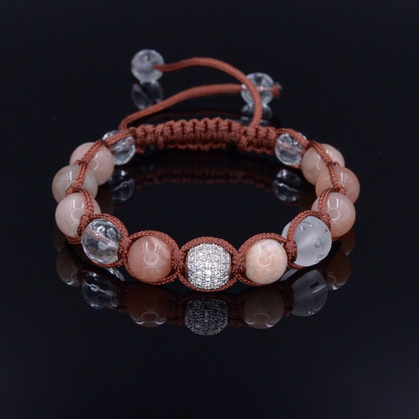 Sunstone Cubic Zirconia Bracelet Men's Women's Bracelet Rock Crystal Bracelet Gemstone Quartz Bracelet Gift For Men Adjustable Bracelet - Shamballa Bracelet - Birthstone Bracelet - Gemstone Bracelet Men - Chakra Bracelet - Macrame Bracelet - Healing Bracelet - Valinde - Shamballa Bracelet - Birthstone Bracelet - Gemstone Bracelet Men - Chakra Bracelet - Macrame Bracelet - Healing Bracelet - Valinde