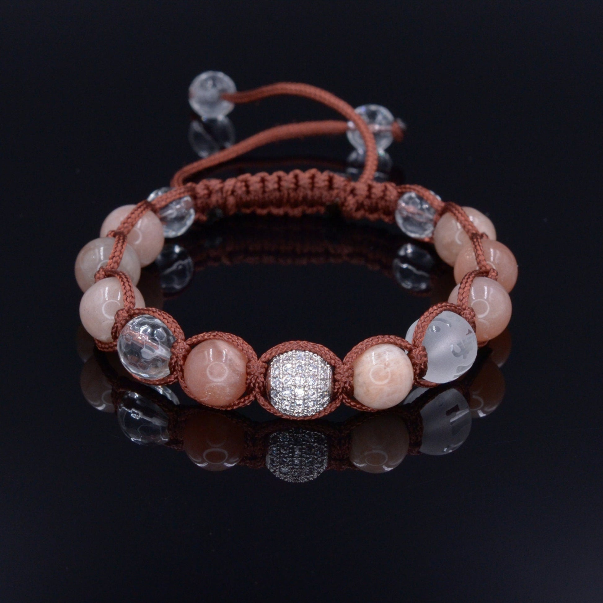Sunstone Cubic Zirconia Bracelet Men's Women's Bracelet Rock Crystal Bracelet Gemstone Quartz Bracelet Gift For Men Adjustable Bracelet - Shamballa Bracelet - Birthstone Bracelet - Gemstone Bracelet Men - Chakra Bracelet - Macrame Bracelet - Healing Bracelet - Valinde - Shamballa Bracelet - Birthstone Bracelet - Gemstone Bracelet Men - Chakra Bracelet - Macrame Bracelet - Healing Bracelet - Valinde