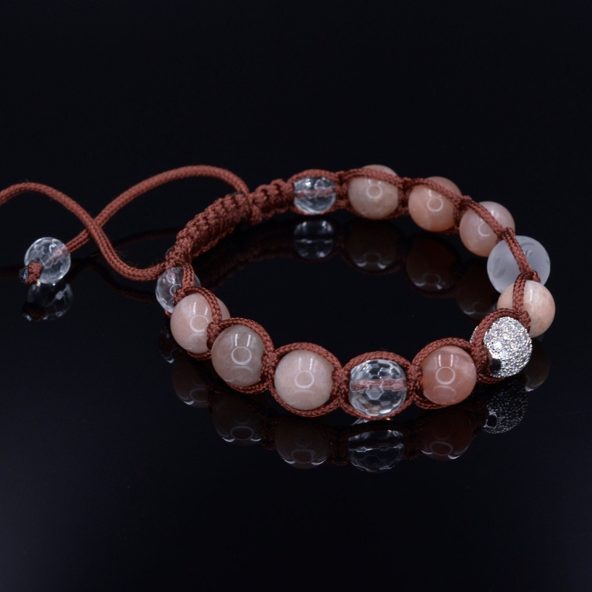 Sunstone Cubic Zirconia Bracelet Men's Women's Bracelet Rock Crystal Bracelet Gemstone Quartz Bracelet Gift For Men Adjustable Bracelet - Shamballa Bracelet - Birthstone Bracelet - Gemstone Bracelet Men - Chakra Bracelet - Macrame Bracelet - Healing Bracelet - Valinde - Shamballa Bracelet - Birthstone Bracelet - Gemstone Bracelet Men - Chakra Bracelet - Macrame Bracelet - Healing Bracelet - Valinde

