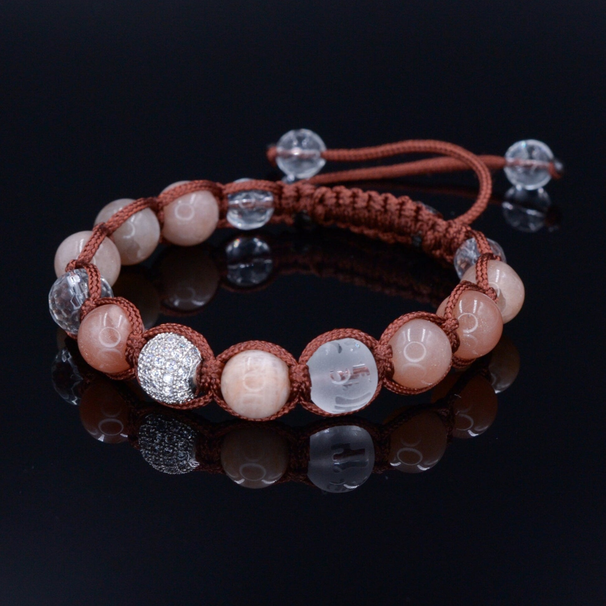 Sunstone Cubic Zirconia Bracelet Men's Women's Bracelet Rock Crystal Bracelet Gemstone Quartz Bracelet Gift For Men Adjustable Bracelet - Shamballa Bracelet - Birthstone Bracelet - Gemstone Bracelet Men - Chakra Bracelet - Macrame Bracelet - Healing Bracelet - Valinde - Shamballa Bracelet - Birthstone Bracelet - Gemstone Bracelet Men - Chakra Bracelet - Macrame Bracelet - Healing Bracelet - Valinde
