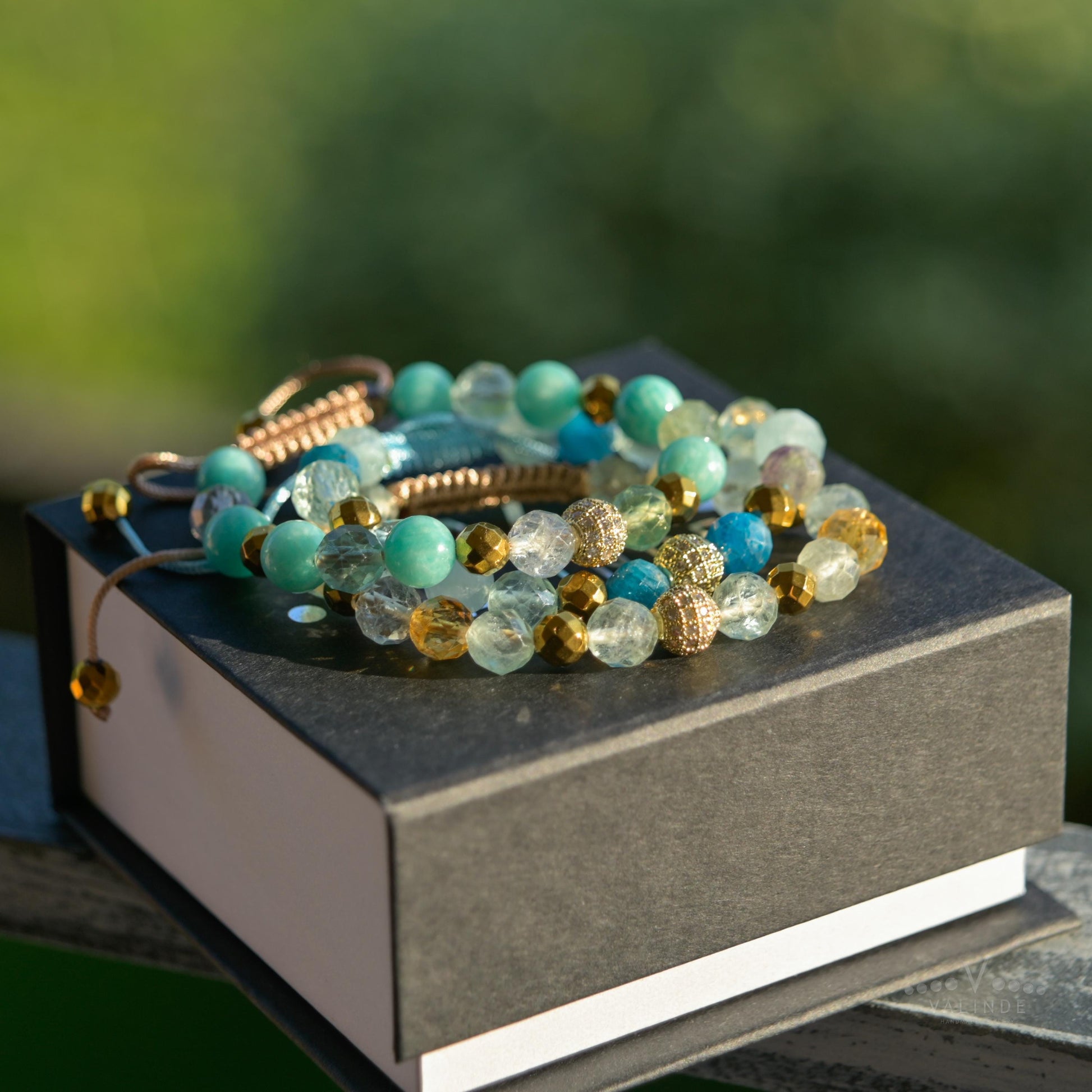 Amazonite and Fluorite Bracelet - Gold Hematite Jewelry for Women - Cubic Zirconia Crystal Bracelet - Natural Mint Gemstone Gift for Her, Beaded Square Stone Bracelet for Women, Anniversary Gift, Spiritual Stone Bracelet, Natural Gemstone Macrame Jewelry, Gift for Her, Protection Stone Jewelry, Natural Stone Jewelry for Women, Gift for Her, Women's Adjustable Braided Bracelet, Jewelry Gift for Her, Birthday Gift for Her, Women's Gemstone Hematite Adjustable Braided Bracelet, Gift for Her, Women's Gift