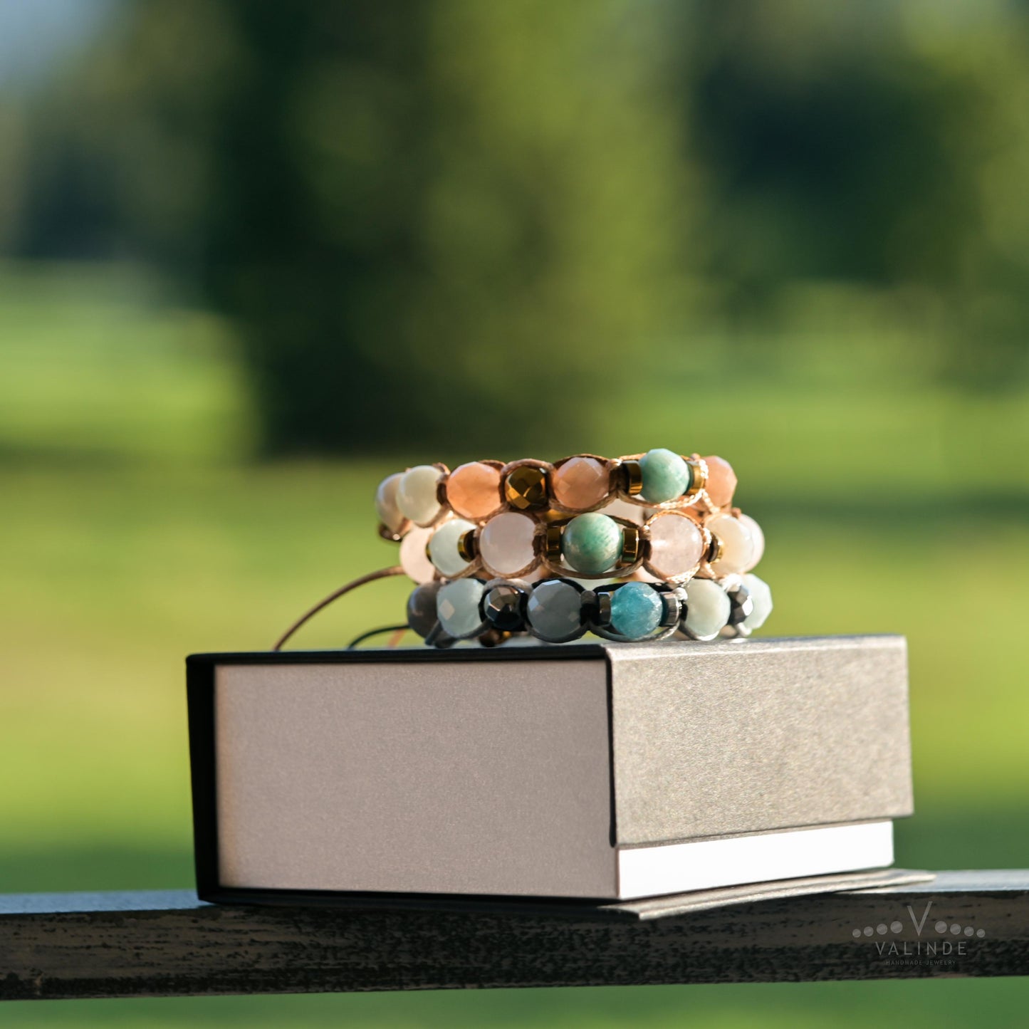 Jade Sunstone & Amazonite Bracelet, Natural Gemstone Macrame Jewelry, Gift for Her, Protection Stone Jewelry, Natural Stone Jewelry for Women, Gift for Her, Women's Adjustable Braided Bracelet, Jewelry Gift for Her, Birthday Gift for Her, Women's Gemstone Hematite Adjustable Braided Bracelet, Gift for Her, Women's Gift - Shamballa Bracelet - Birthstone Bracelet - Yoga Bracelet -  Gemstone Bracelet Women - Chakra Bracelet - Macrame Bracelet - Healing Bracelet - Valinde
