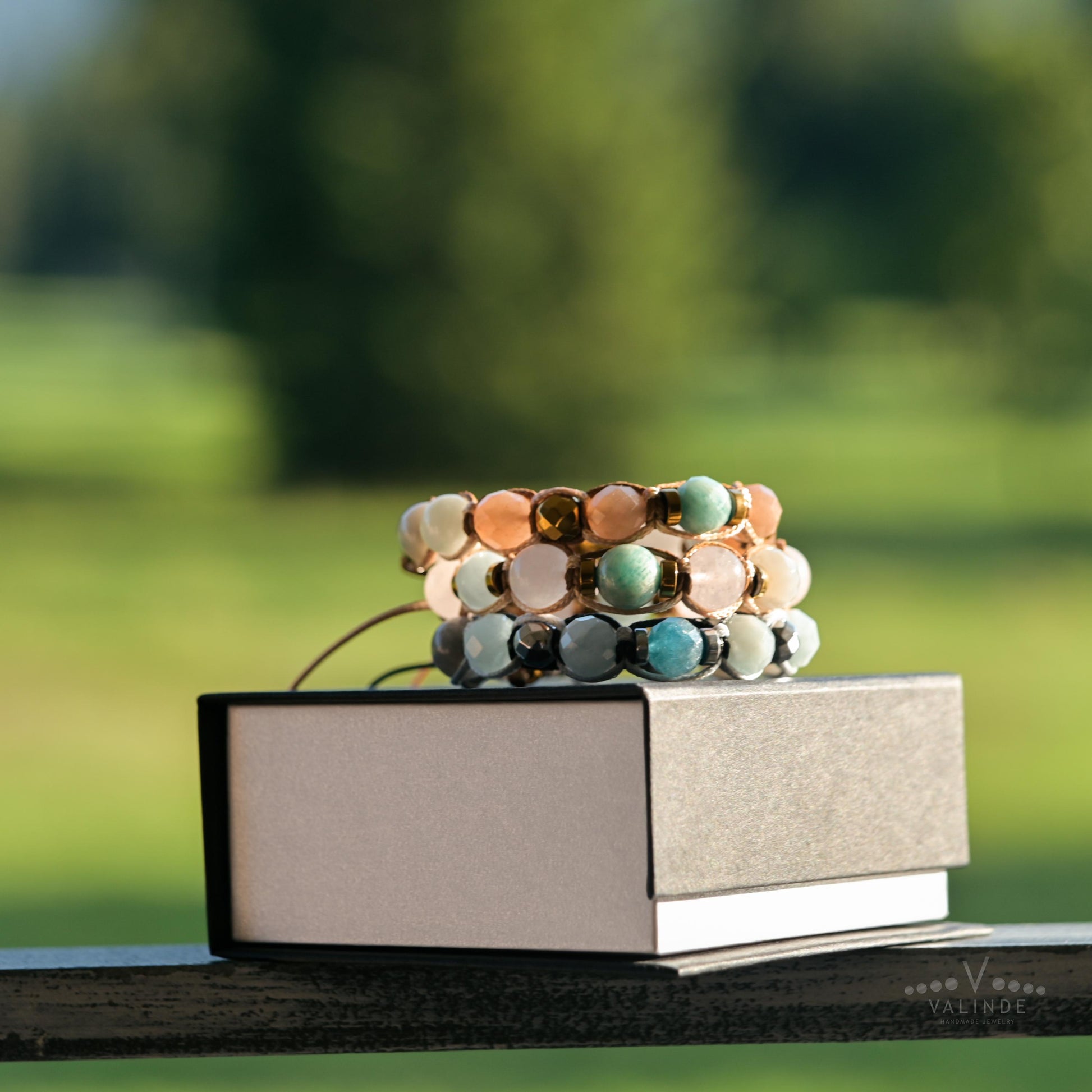 Jade Sunstone & Amazonite Bracelet, Natural Gemstone Macrame Jewelry, Gift for Her, Protection Stone Jewelry, Natural Stone Jewelry for Women, Gift for Her, Women's Adjustable Braided Bracelet, Jewelry Gift for Her, Birthday Gift for Her, Women's Gemstone Hematite Adjustable Braided Bracelet, Gift for Her, Women's Gift - Shamballa Bracelet - Birthstone Bracelet - Yoga Bracelet -  Gemstone Bracelet Women - Chakra Bracelet - Macrame Bracelet - Healing Bracelet - Valinde
