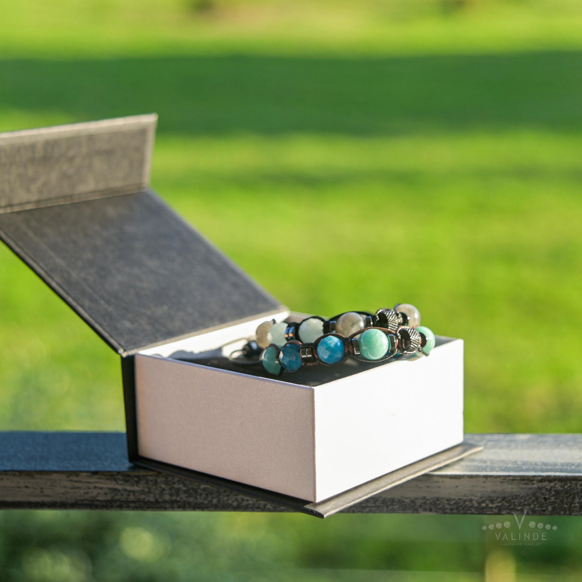 Aquamarine & Labradorite Bracelet, Natural Gemstone Macrame Jewelry, Gift for Her, Protection Stone Jewelry, Natural Stone Jewelry for Women, Gift for Her, Women's Adjustable Braided Bracelet, Jewelry Gift for Her, Birthday Gift for Her, Women's Gemstone Hematite Adjustable Braided Bracelet, Gift for Her, Women's Gift - Shamballa Bracelet - Birthstone Bracelet - Yoga Bracelet -  Gemstone Bracelet Women - Chakra Bracelet - Macrame Bracelet - Healing Bracelet - Valinde
