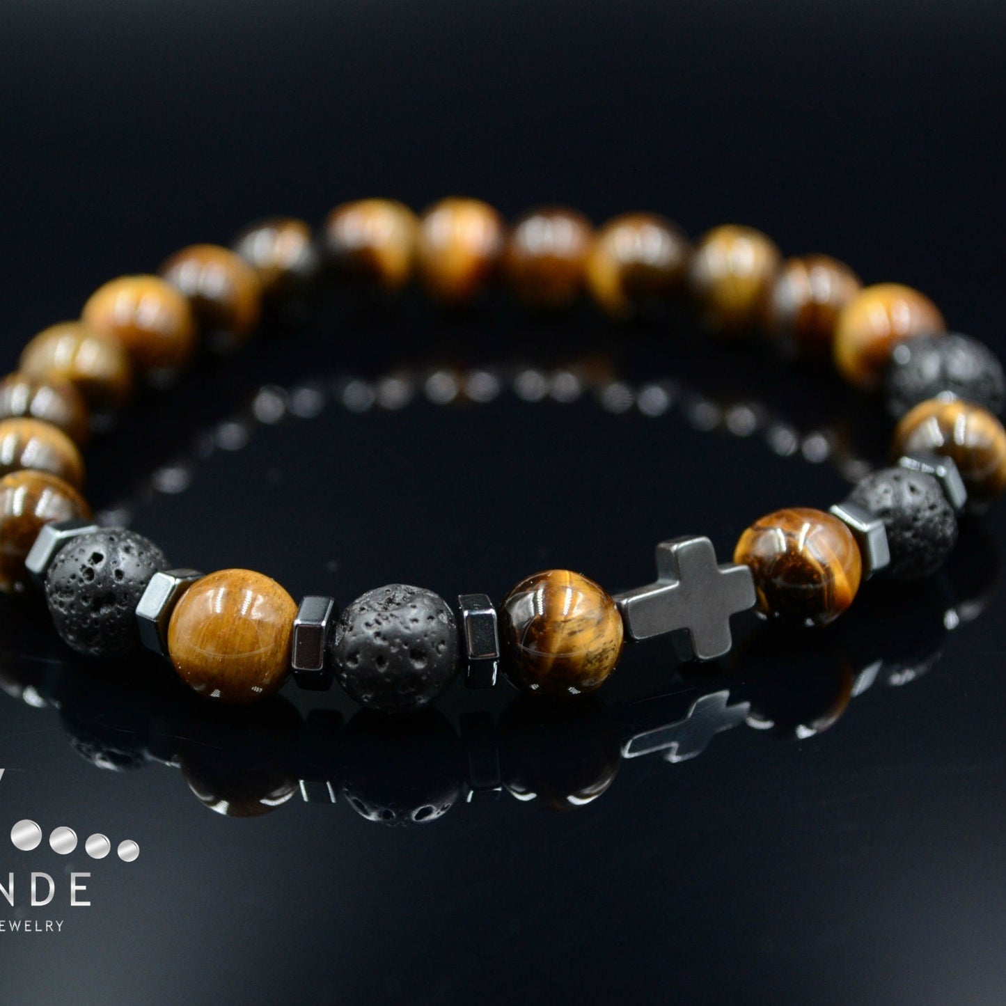 Men's Cross Bracelet Tiger's eye Bracelet Stretch Bracelet Hematite Bracelet Elastic Bracelet Gift for Men Tiger Eye Bracele Lava Bracelet - Shamballa Bracelet - Birthstone Bracelet - Gemstone Bracelet Men - Chakra Bracelet - Macrame Bracelet - Healing Bracelet - Valinde

