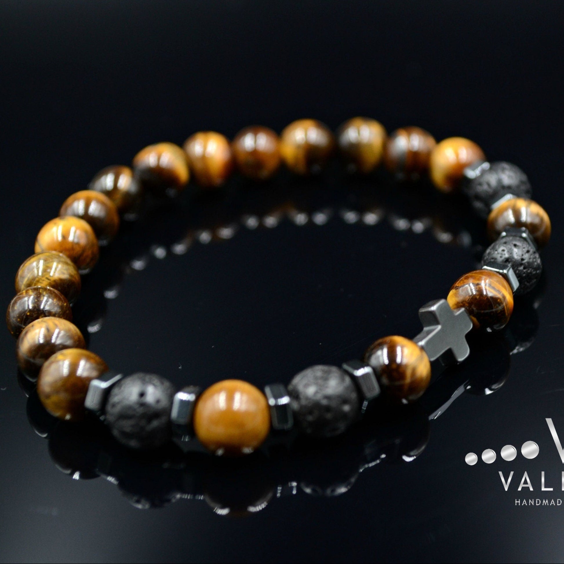 Men's Cross Bracelet Tiger's eye Bracelet Stretch Bracelet Hematite Bracelet Elastic Bracelet Gift for Men Tiger Eye Bracele Lava Bracelet - Shamballa Bracelet - Birthstone Bracelet - Gemstone Bracelet Men - Chakra Bracelet - Macrame Bracelet - Healing Bracelet - Valinde
