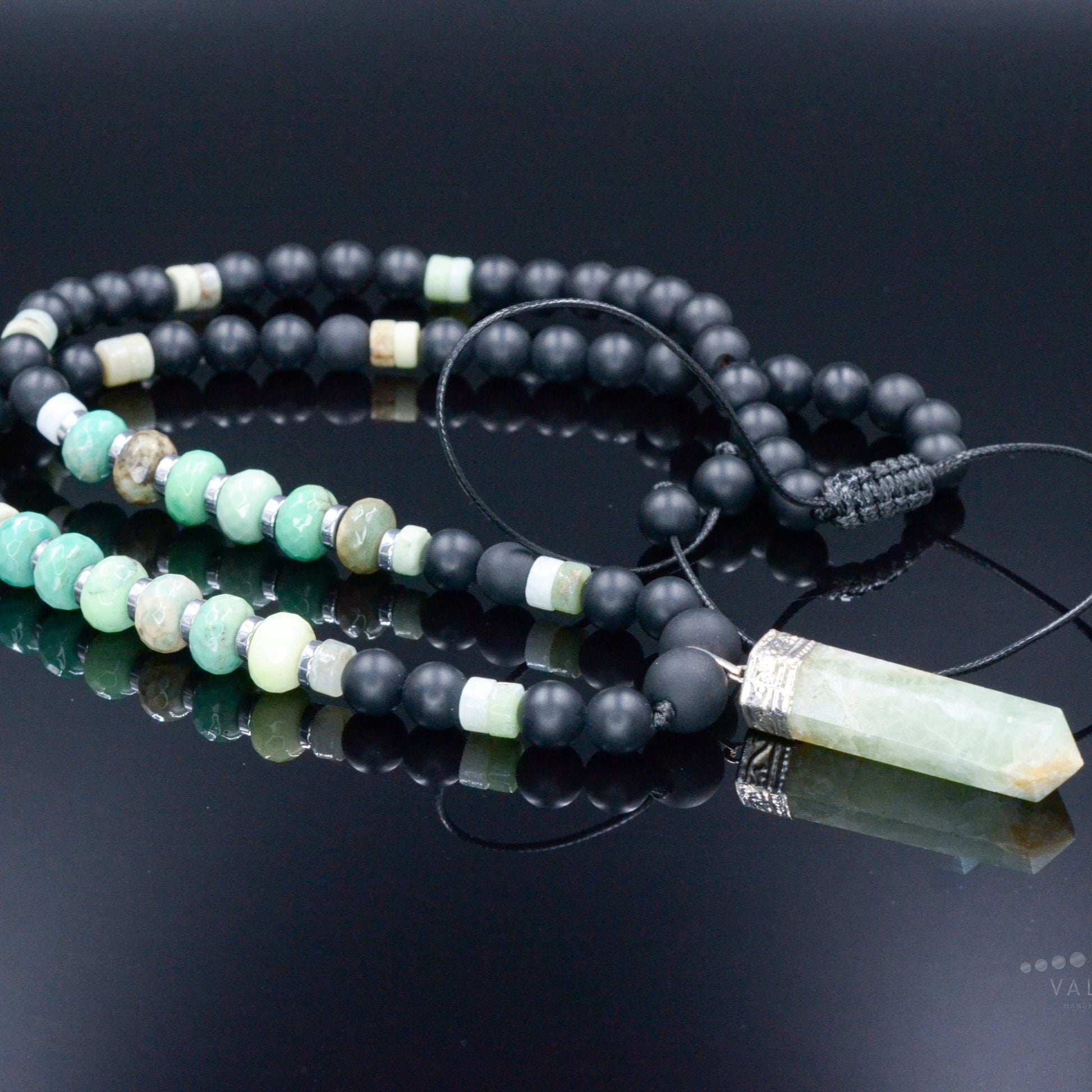 Men's Green Jade Necklace - Jade Stone Long Necklace - Black Onyx Necklace - Gift for Men - Adjustable Crystal Necklace for Men - Men's Gift - Shamballa Necklace - Birthstone Necklace - Gemstone Necklace Men - Chakra Necklace - Macrame Necklace  - Healing Necklace - Valinde - Shamballa Necklace - Birthstone Necklace - Gemstone Necklace Men - Chakra Necklace - Macrame Necklace  - Healing Necklace - Valinde