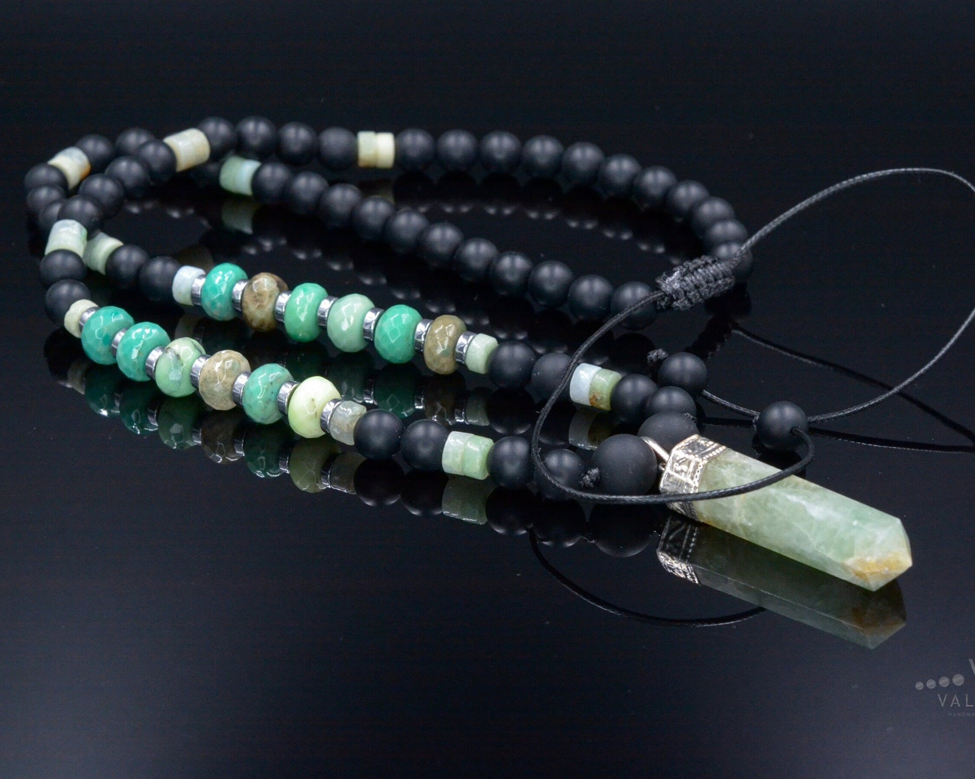Men's Green Jade Necklace - Jade Stone Long Necklace - Black Onyx Necklace - Gift for Men - Adjustable Crystal Necklace for Men - Men's Gift - Shamballa Necklace - Birthstone Necklace - Gemstone Necklace Men - Chakra Necklace - Macrame Necklace  - Healing Necklace - Valinde - Shamballa Necklace - Birthstone Necklace - Gemstone Necklace Men - Chakra Necklace - Macrame Necklace  - Healing Necklace - Valinde

