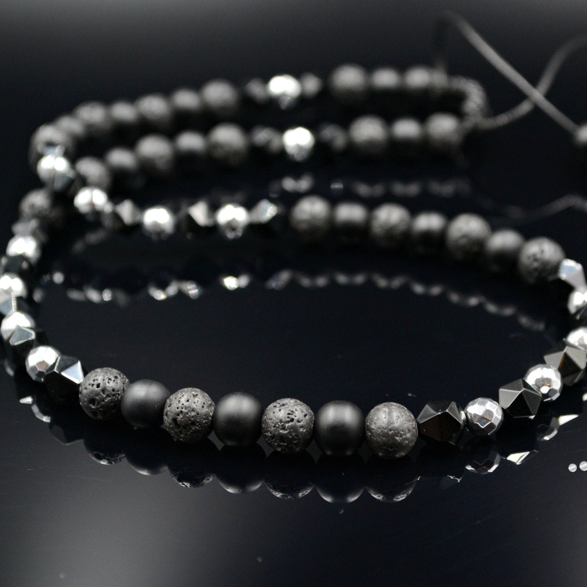 Men's Raw Agate Short Necklace Hematite Necklace Onyx Beaded Necklace Gift for Men Surfer Necklace Gemstone Crystal Necklace Lava Necklace - Shamballa Necklace - Birthstone Necklace - Gemstone Necklace Men - Chakra Necklace - Yoga Necklace - Mantra Necklace -Macrame Necklace  - Healing Necklace - Valinde