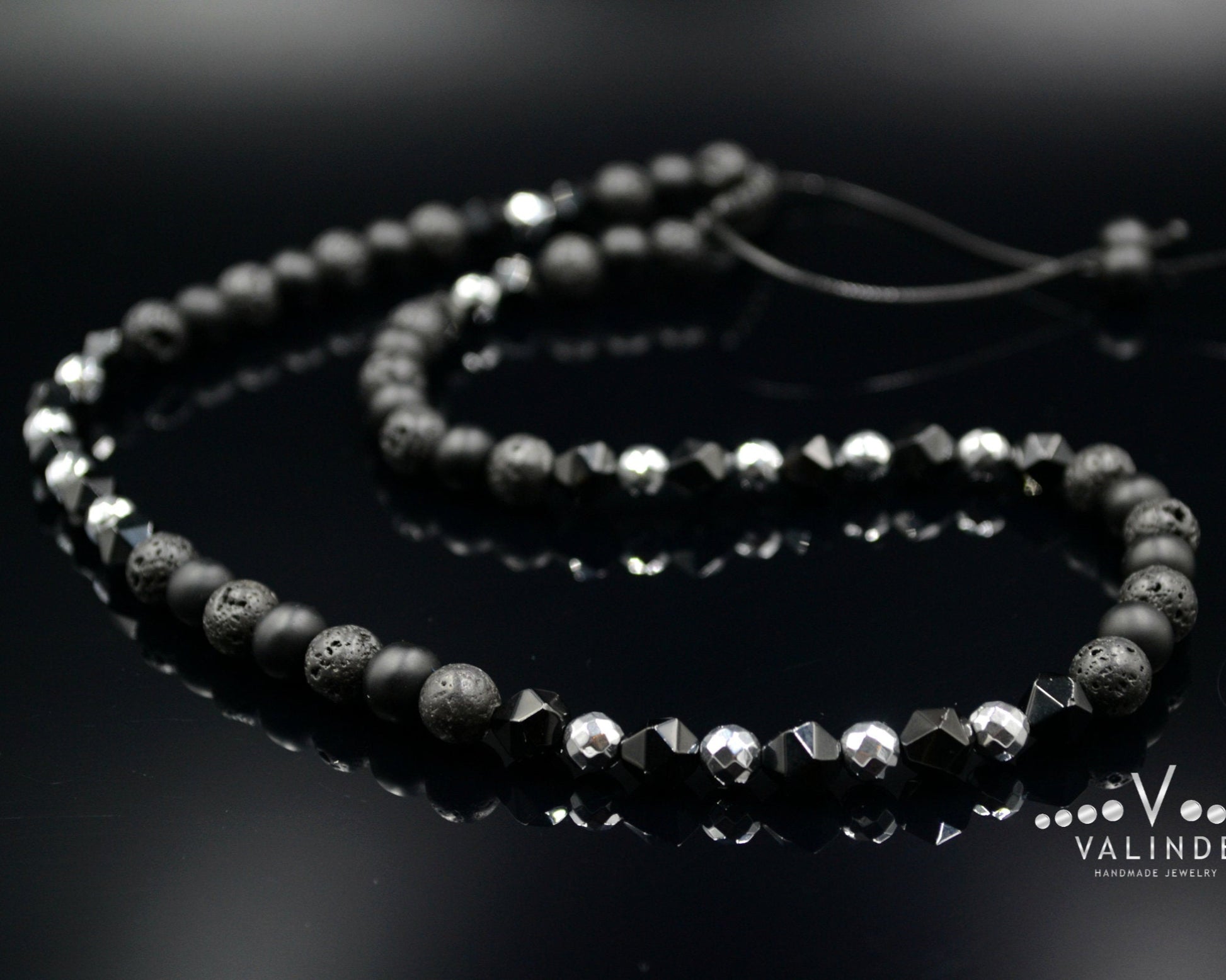 Men's Raw Agate Short Necklace Hematite Necklace Onyx Beaded Necklace Gift for Men Surfer Necklace Gemstone Crystal Necklace Lava Necklace - Shamballa Necklace - Birthstone Necklace - Gemstone Necklace Men - Chakra Necklace - Yoga Necklace - Mantra Necklace -Macrame Necklace  - Healing Necklace - Valinde
