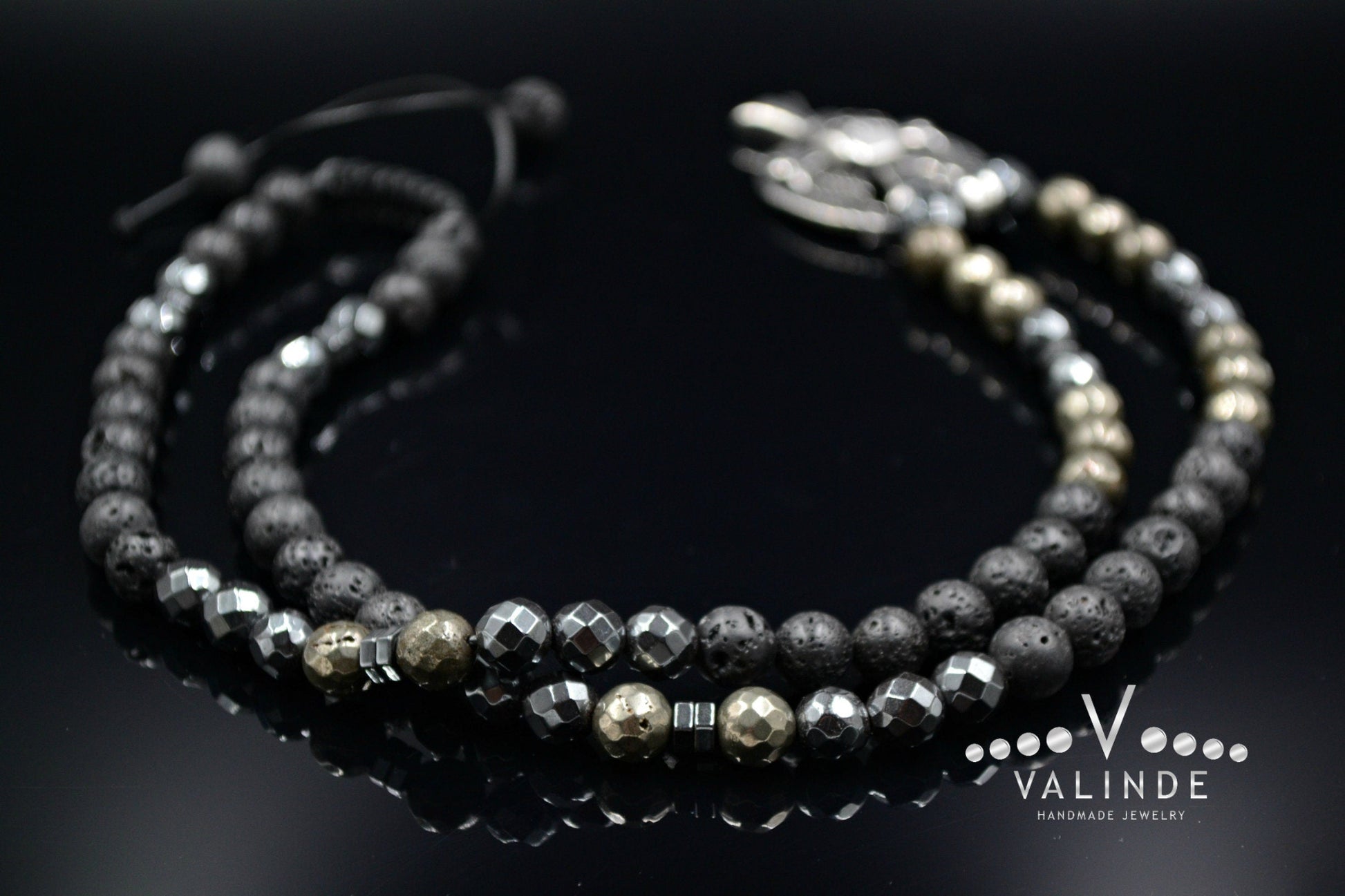 Men's Cross Pendant Necklace Pyrite Necklace Hematite Necklace Long Beaded Necklace Lava Stone Necklace Gift for Men Gemstone Necklace  - Shamballa Necklace - Birthstone Necklace - Gemstone Necklace Men - Chakra Necklace - Yoga Necklace - Mantra Necklace -Macrame Necklace  - Healing Necklace - Valinde
