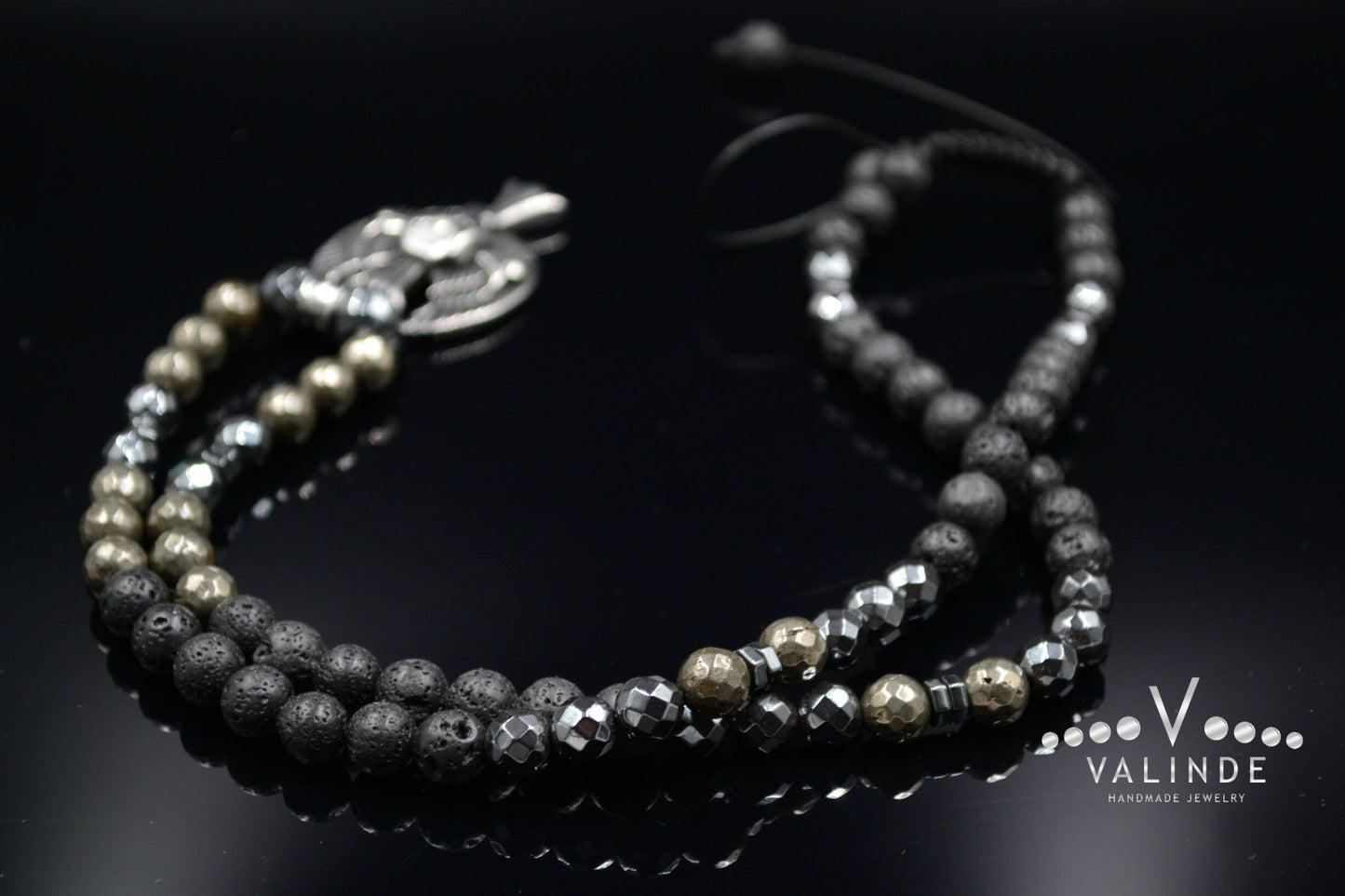 Men's Cross Pendant Necklace Pyrite Necklace Hematite Necklace Long Beaded Necklace Lava Stone Necklace Gift for Men Gemstone Necklace  - Shamballa Necklace - Birthstone Necklace - Gemstone Necklace Men - Chakra Necklace - Yoga Necklace - Mantra Necklace -Macrame Necklace  - Healing Necklace - Valinde
