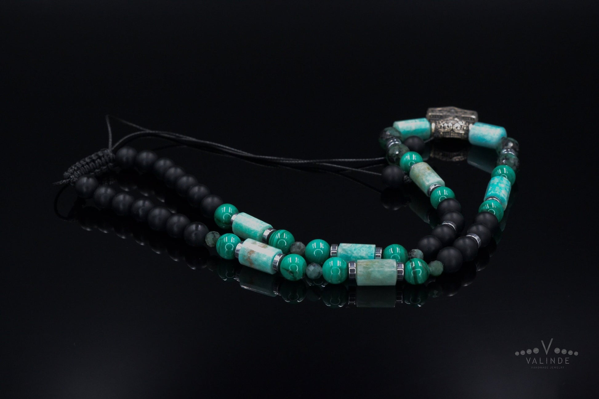 Thor's Hammer 925 Silver Pendant Necklace - Men's Emerald Malachite Amazonite Necklace- Short Necklace - Black Onyx Necklace - Gift for Men  - Shamballa Necklace - Birthstone Necklace - Gemstone Necklace Men - Chakra Necklace - Macrame Necklace  - Healing Necklace - Valinde - Shamballa Necklace - Birthstone Necklace - Gemstone Necklace Men - Chakra Necklace - Macrame Necklace  - Healing Necklace - Valinde
