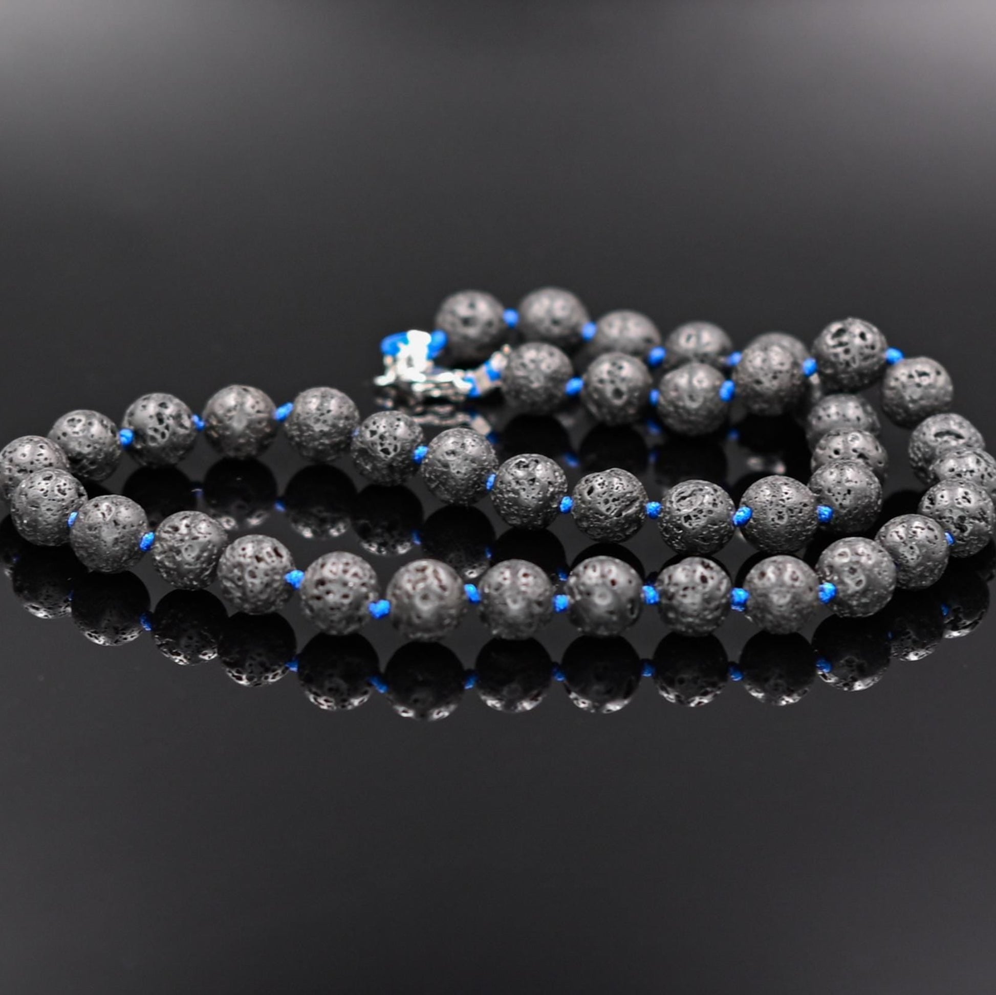 Men's Black Lava Necklace Choker Necklace Beaded Necklace Gift for Men Lava Stone Necklace Gemstone Necklace Short Necklace Black Necklace - Shamballa Necklace - Birthstone Necklace - Gemstone Necklace Men - Chakra Necklace - Yoga Necklace - Mantra Necklace -Macrame Necklace  - Healing Necklace - Gift for Father - Gift For Men - Valinde
