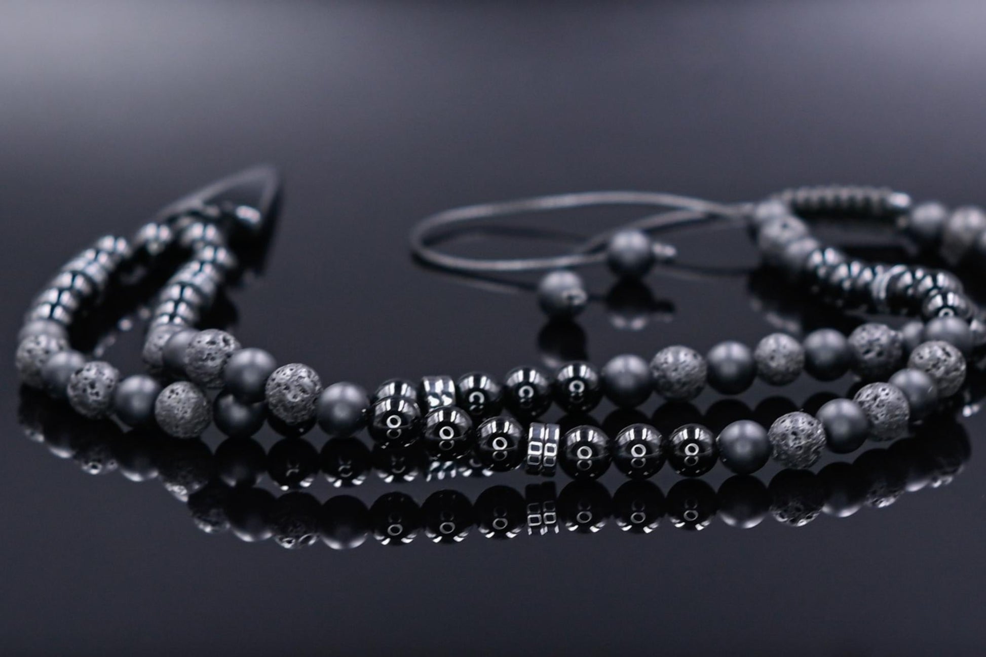 Men's Black Onyx Agate Lava Stone Beaded Necklace, Gemstone Arrow Pendant Necklace, Long Adjustable Necklace, Spiritual Jewelry,Gift for Him - Shamballa Necklace - Birthstone Necklace - Gemstone Necklace Men - Chakra Necklace - Yoga Necklace - Mantra Necklace -Macrame Necklace  - Healing Necklace - Gift for Father - Gift For Men - Valinde
