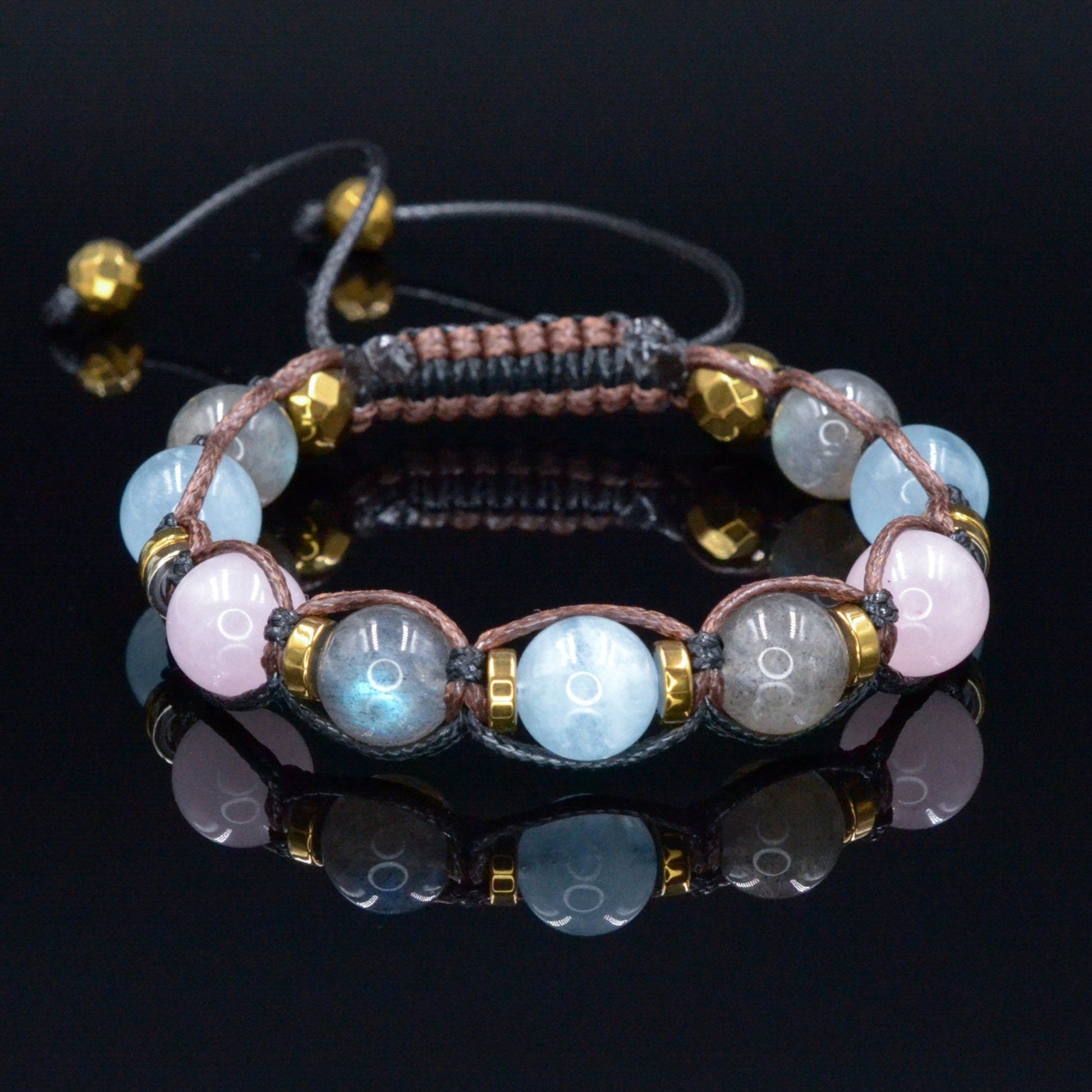 Labradorit Armband - Damen Aquamarin Rosenquarz Kristall Geflochtenes verstellbares Armband - Muttertagsgeschenk - Geschenk für - Birthstone Bracelet - Gemstone Bracelet Women - Chakra Bracelet - Macrame Bracelet - Healing Bracelet - Valinde - Shamballa Bracelet - Birthstone Bracelet - Gemstone Bracelet Women - Chakra Bracelet - Macrame Bracelet - Healing Bracelet - ValindeFrau
