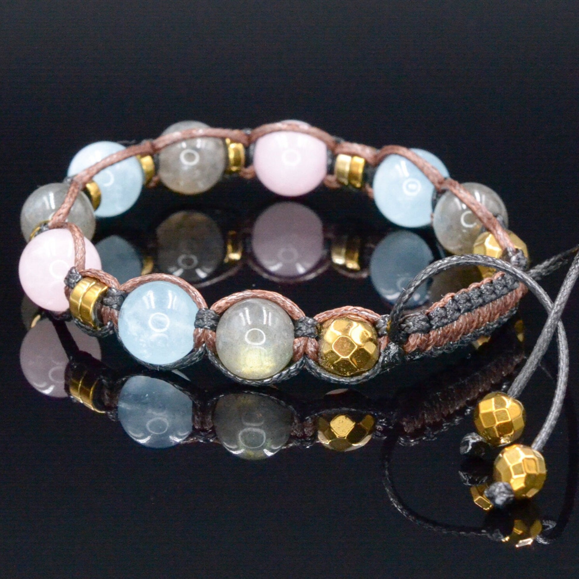 Labradorit Armband - Damen Aquamarin Rosenquarz Kristall Geflochtenes verstellbares Armband - Muttertagsgeschenk - Geschenk für - Birthstone Bracelet - Gemstone Bracelet Women - Chakra Bracelet - Macrame Bracelet - Healing Bracelet - Valinde - Shamballa Bracelet - Birthstone Bracelet - Gemstone Bracelet Women - Chakra Bracelet - Macrame Bracelet - Healing Bracelet - ValindeFrau

