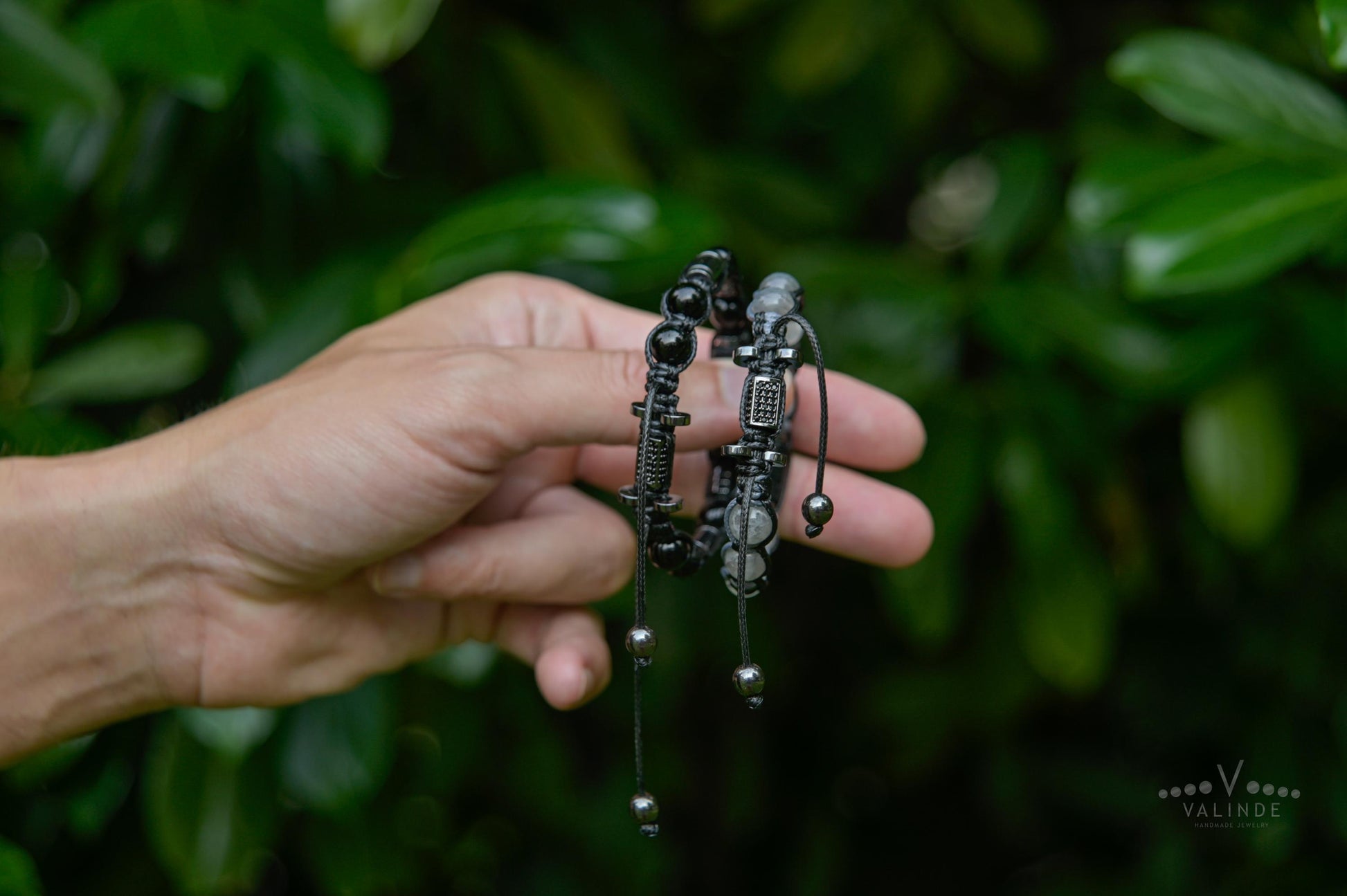 Men's Moonstone Labradorite Tourmaline Gemstone Beaded Bracelet, Adjustable Braided Macrame Bracelet, Gift for Men