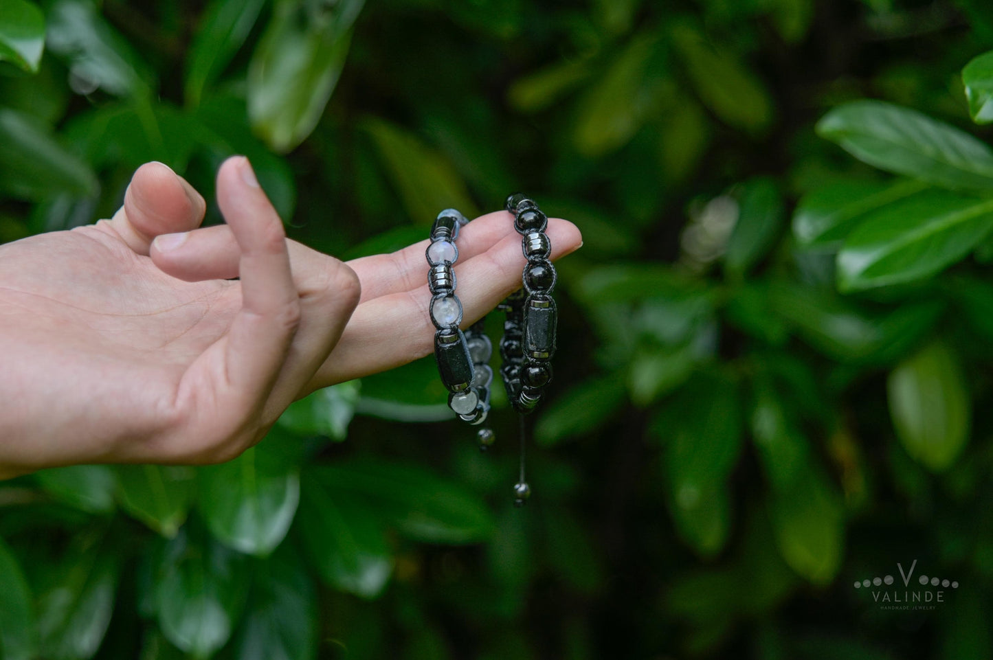Men's Moonstone Labradorite Tourmaline Gemstone Beaded Bracelet, Adjustable Braided Macrame Bracelet, Gift for Men