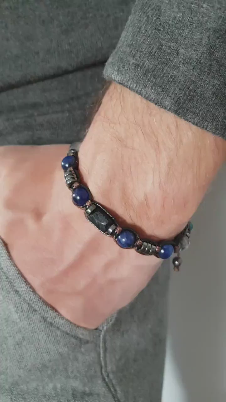 Men's Blue Kyanite Bracelet Black Tourmaline Bead Bracelet Gift for Men Apatite and Labradorite Bracelet Crystal Bracelet Luxury Gift - Shamballa Bracelet - Birthstone Bracelet - Gemstone Bracelet Men - Chakra Bracelet - Macrame Bracelet - Healing Bracelet - Valinde - Shamballa Bracelet - Birthstone Bracelet - Gemstone Bracelet Men - Chakra Bracelet - Macrame Bracelet - Healing Bracelet - Valinde
