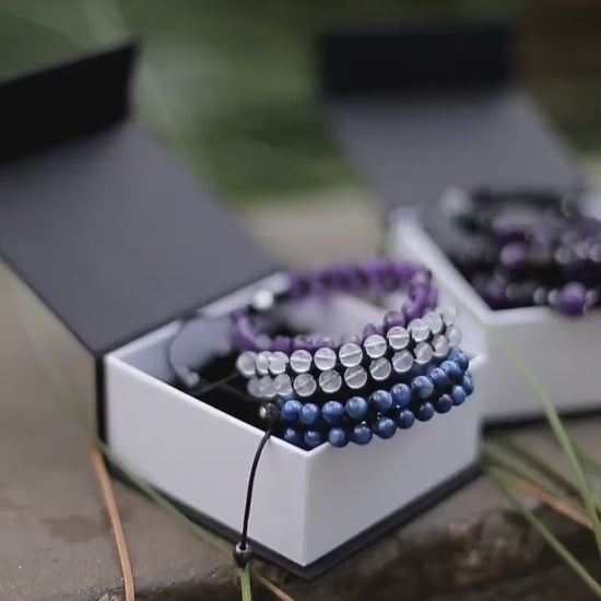 Men's Fluorite Bracelet - Black Onyx Agate Hematite Bead Bracelet - Adjustable Crystal Bracelet - Gift for Men - Macrame Braided Bracelet - Shamballa Bracelet - Birthstone Bracelet - Gemstone Bracelet Men - Chakra Bracelet - Macrame Bracelet - Healing Bracelet - Valinde
