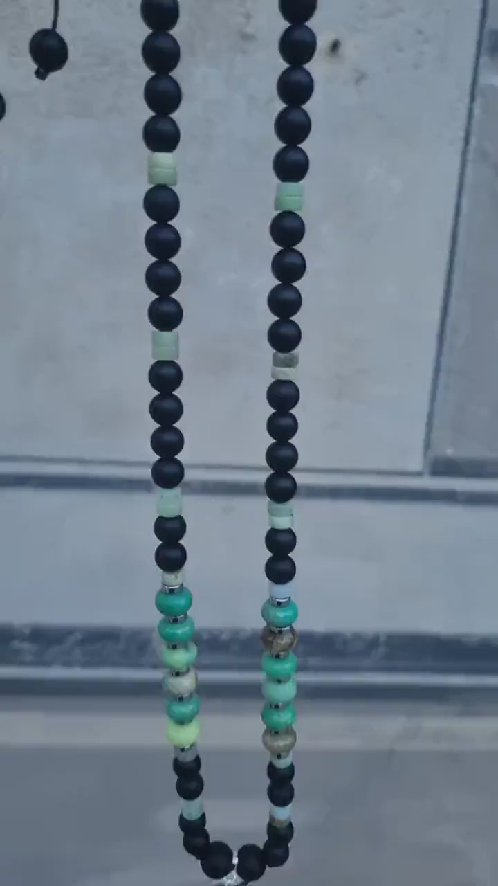 Men's Green Jade Necklace - Jade Stone Long Necklace - Black Onyx Necklace - Gift for Men - Adjustable Crystal Necklace for Men - Men's Gift - Shamballa Necklace - Birthstone Necklace - Gemstone Necklace Men - Chakra Necklace - Macrame Necklace  - Healing Necklace - Valinde - Shamballa Necklace - Birthstone Necklace - Gemstone Necklace Men - Chakra Necklace - Macrame Necklace  - Healing Necklace - Valinde
